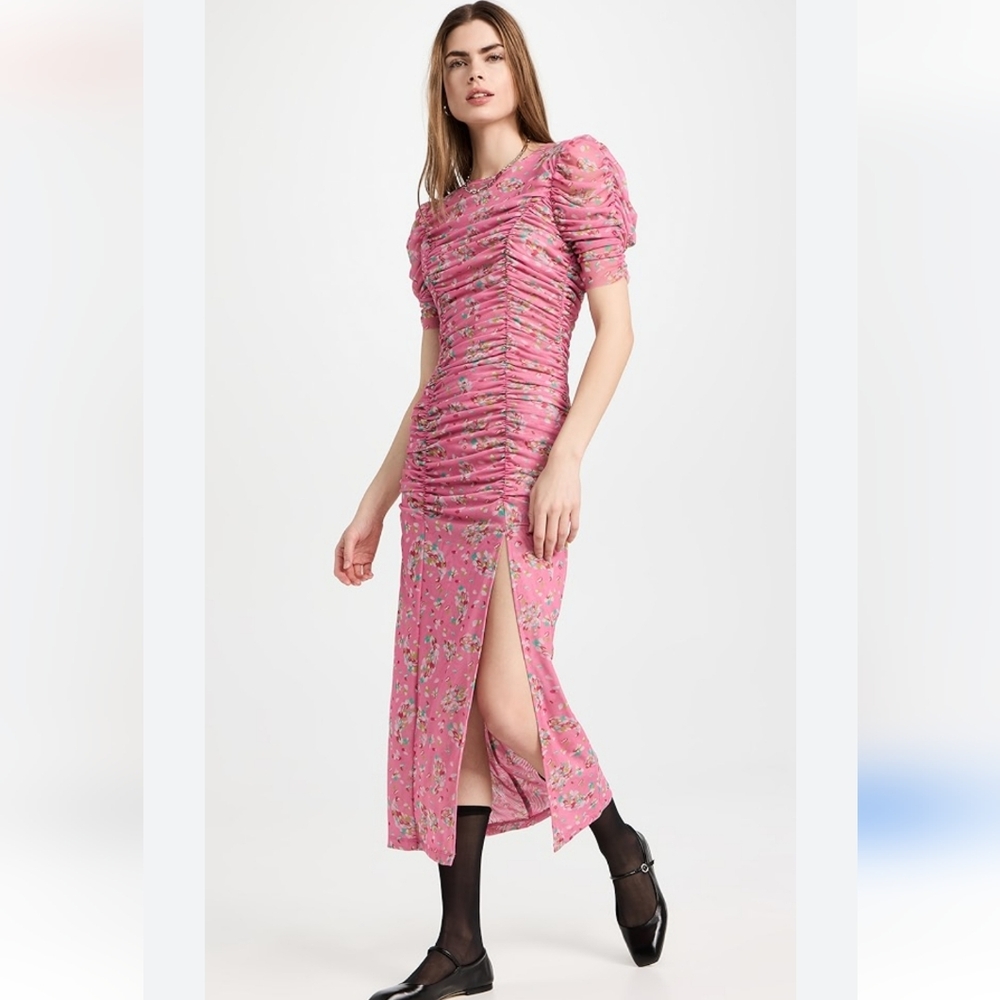 Free People Pink Floral Midi Dress